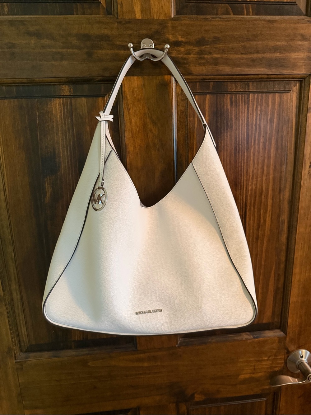 Michael Kors Collection Cream Leather Shoulder Hobo